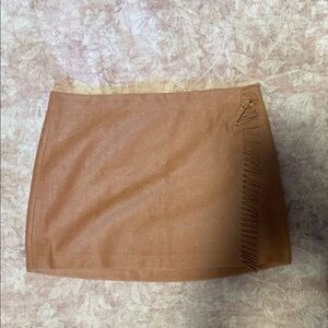 PINK Victoria's Secret Scarf Wrap Wool Tan Skirt